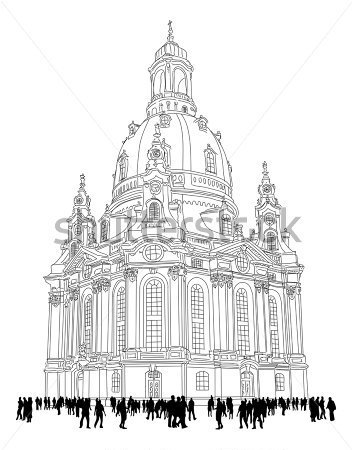 Dresden Frauenkirche Clip Art.