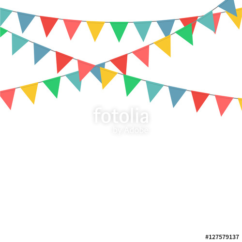 Bunting flag party decoration vector