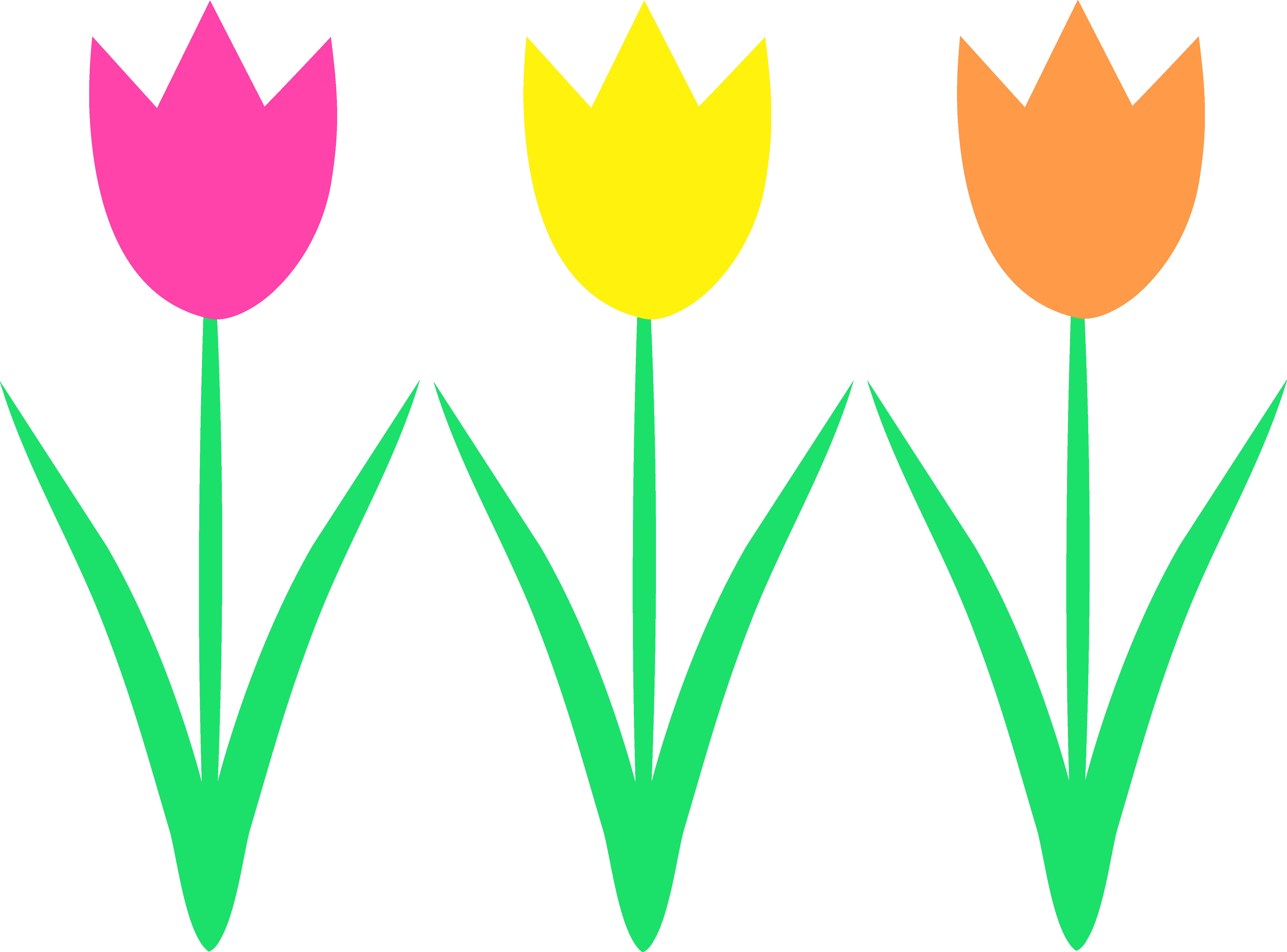 Spring Tulips Clip Art.