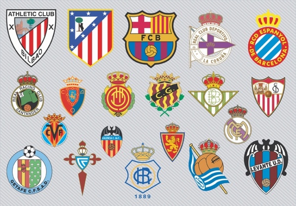 Spanish Football Team Logos Free vector in Adobe Illustrator ai.