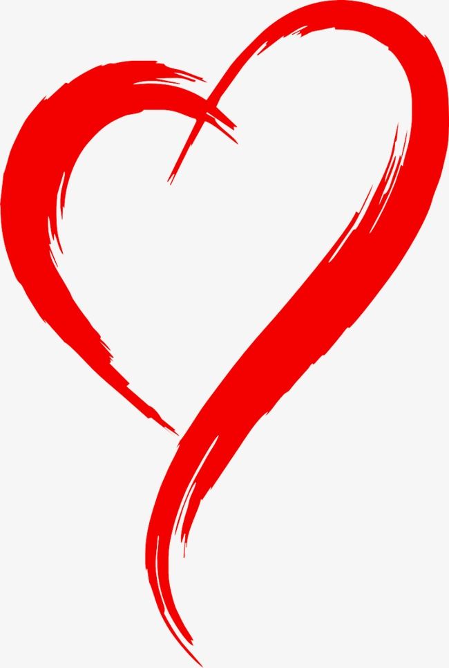 Red Heart Outline, Heart Clipart, Red Heart, Love Heart PNG.