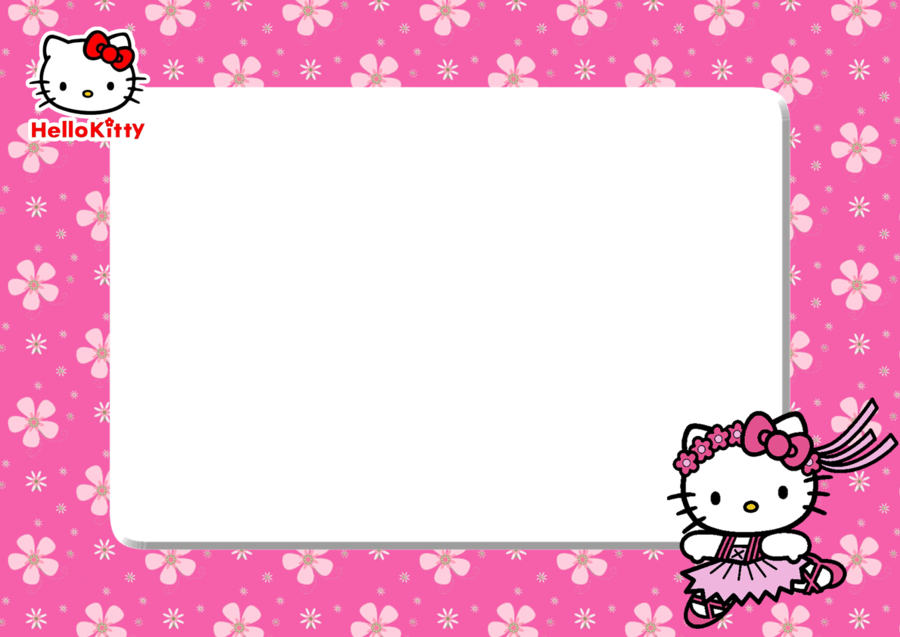 Hello Kitty Border clipart.