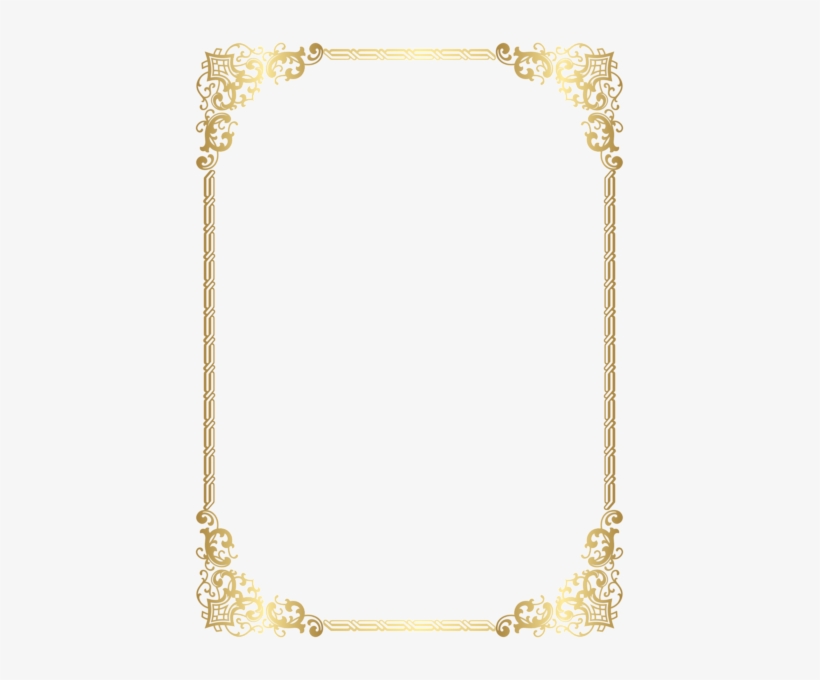 Gold Border Frame Transparent Clip Art Image High Quality.