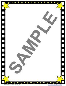 free Hollywood Border Clip Art.