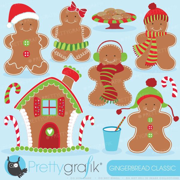 Gingerbread man clipart.