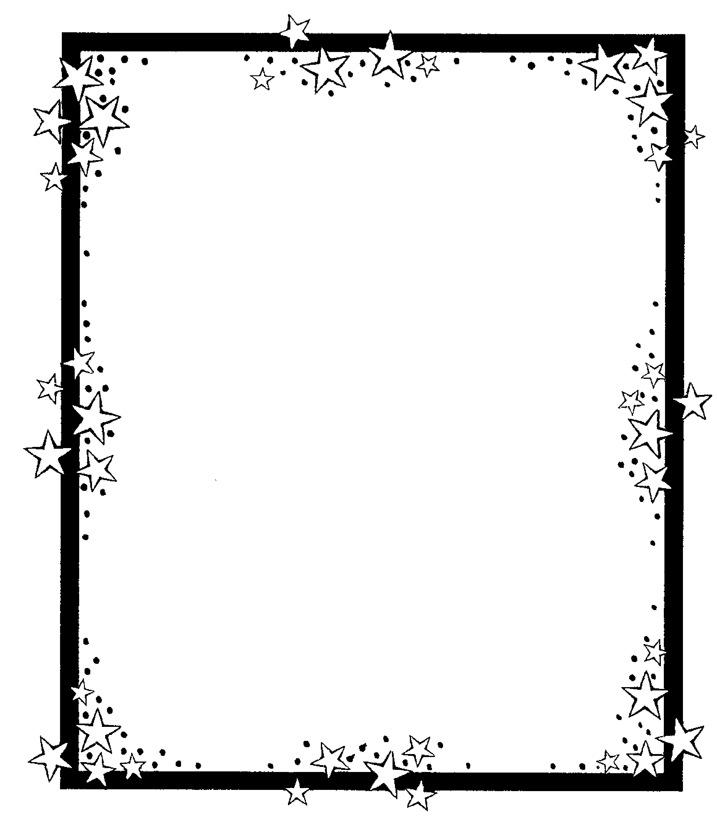 Stars clipart side border.