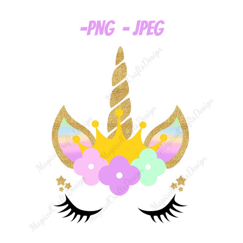 Download Free png Unicorn Face Clip Art Unicorn Eyelashes.