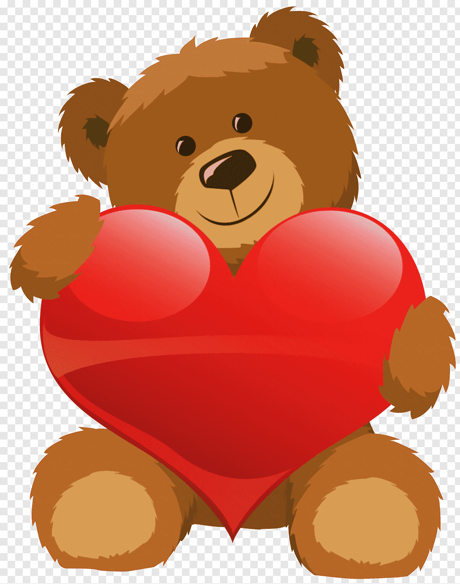 Teddy bear Valentine\'s Day Heart, Cute Bear with Heart, bear.