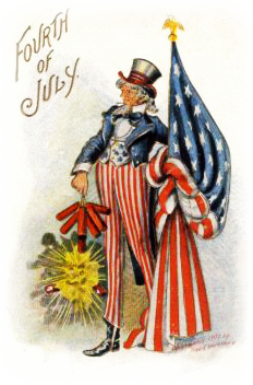 Free Patriotic Vintage July 4th Clip Art.