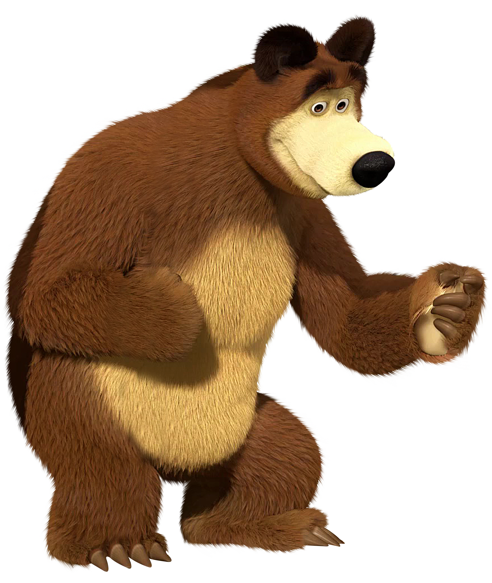 Masha and the Bear Bear Transparent PNG Clip Art Image.