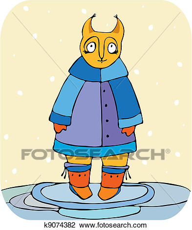 Funny Squirrel Winter Clipart.