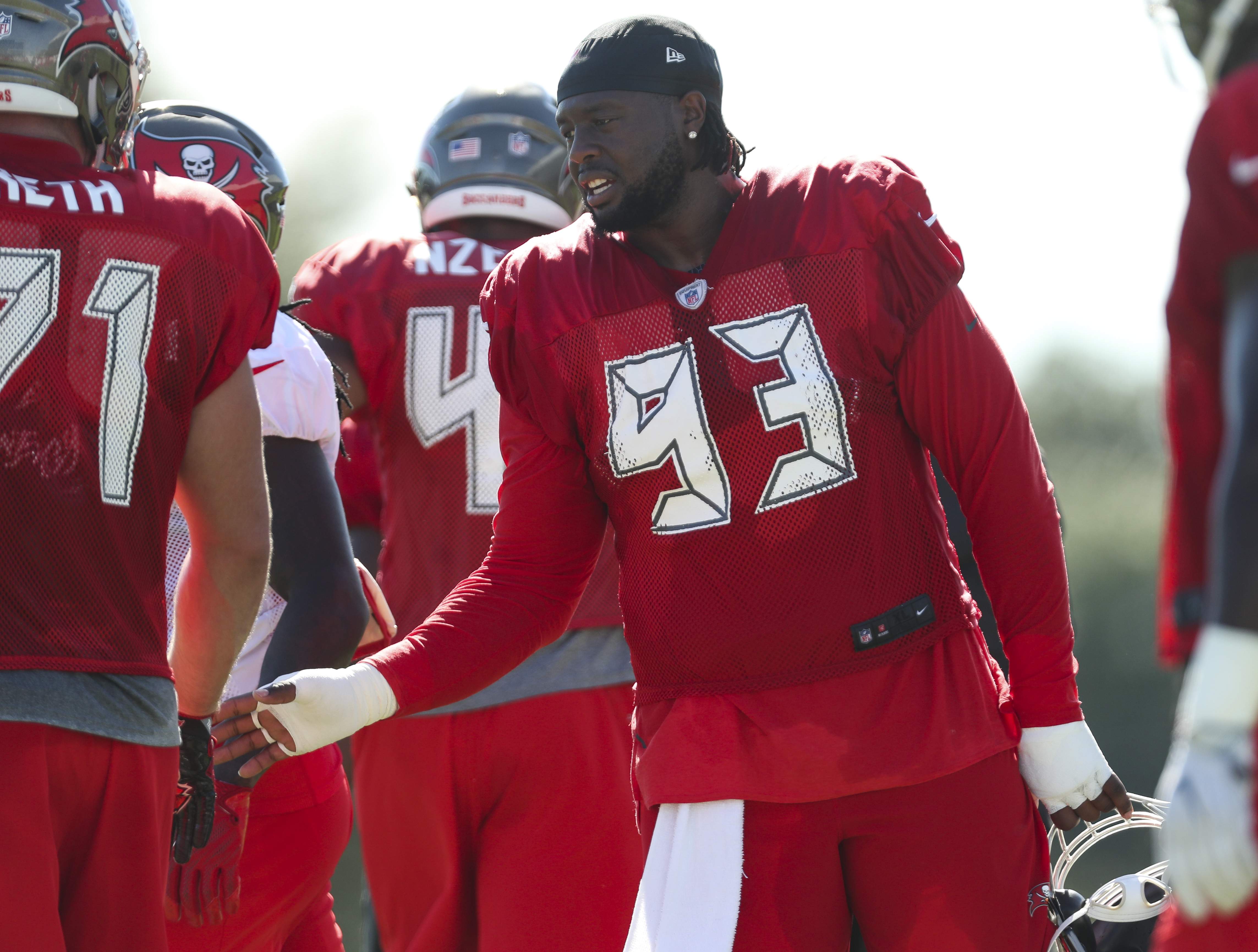 Bucs defensive linemen Gerald McCoy, Vinny Curry miss.