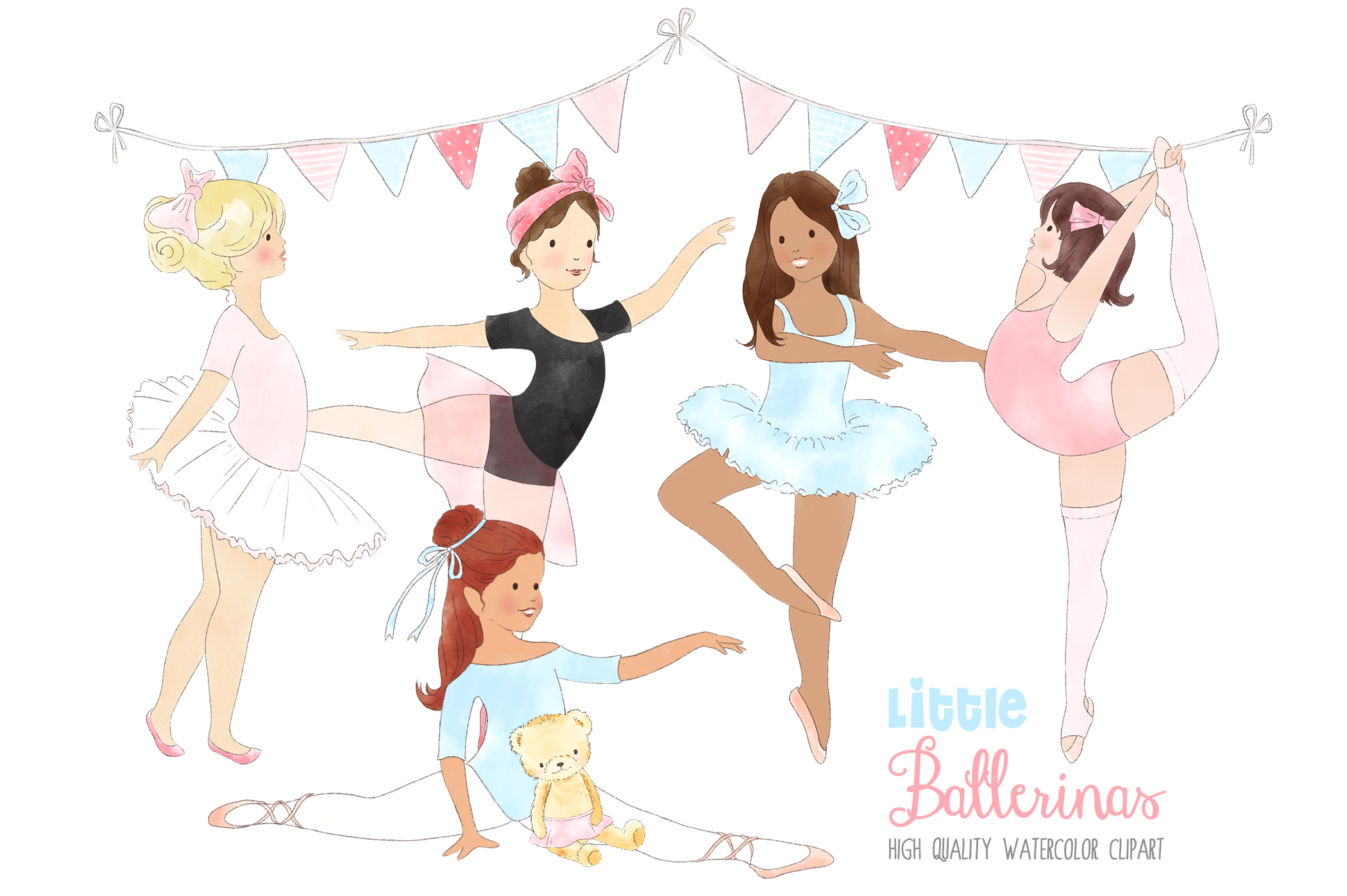 Ballerinas Ballet Dancing Girl Clipart.