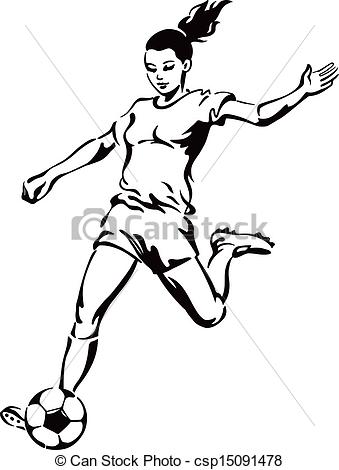 Girl Soccer Player Clipart.