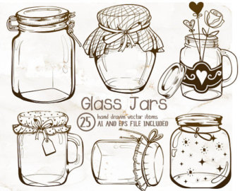 Mason jar clipart.