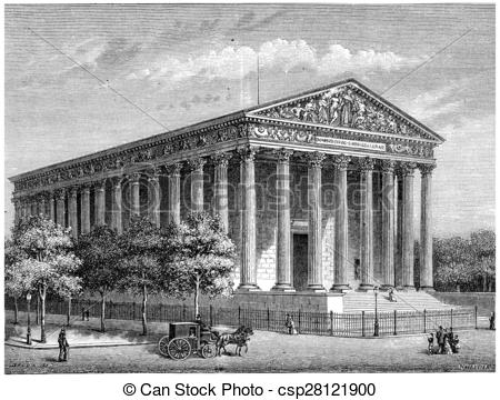 Stock Illustration of The Temple of Glory (Madeleine Church.