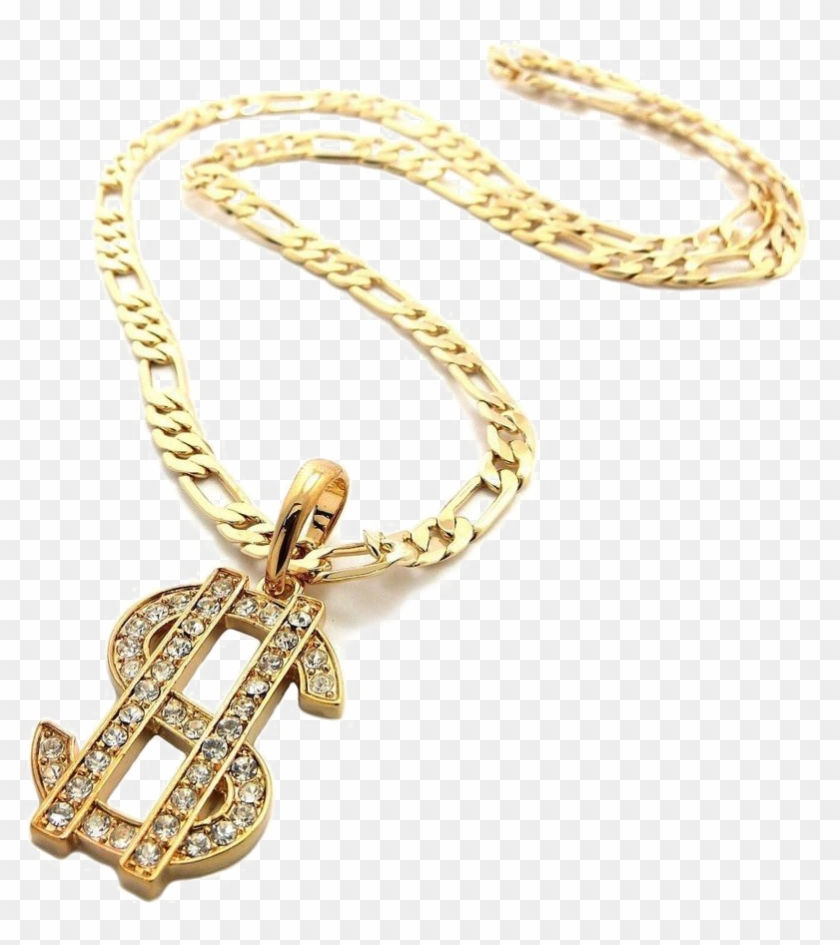 Thug Life Dollar Gold Chain Png Pic.