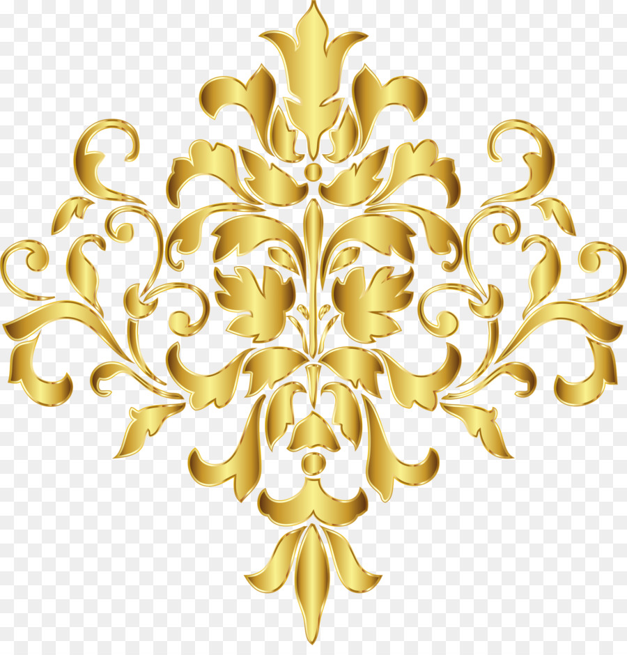 Flower Design Gold clipart.