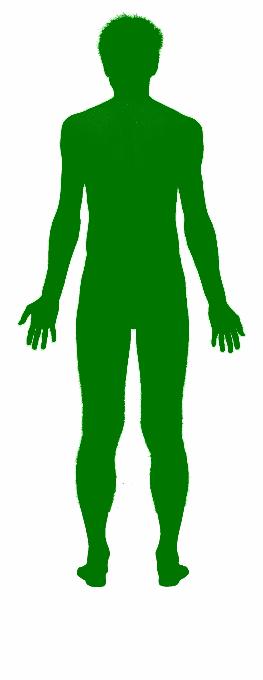 Green Man Shadow Human Body Outline Png.