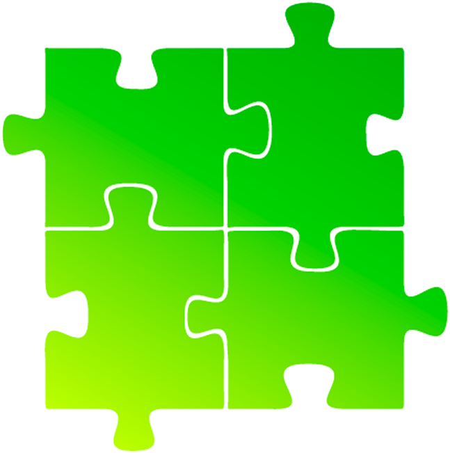 Jigsaw Puzzle Pieces, Green.png.