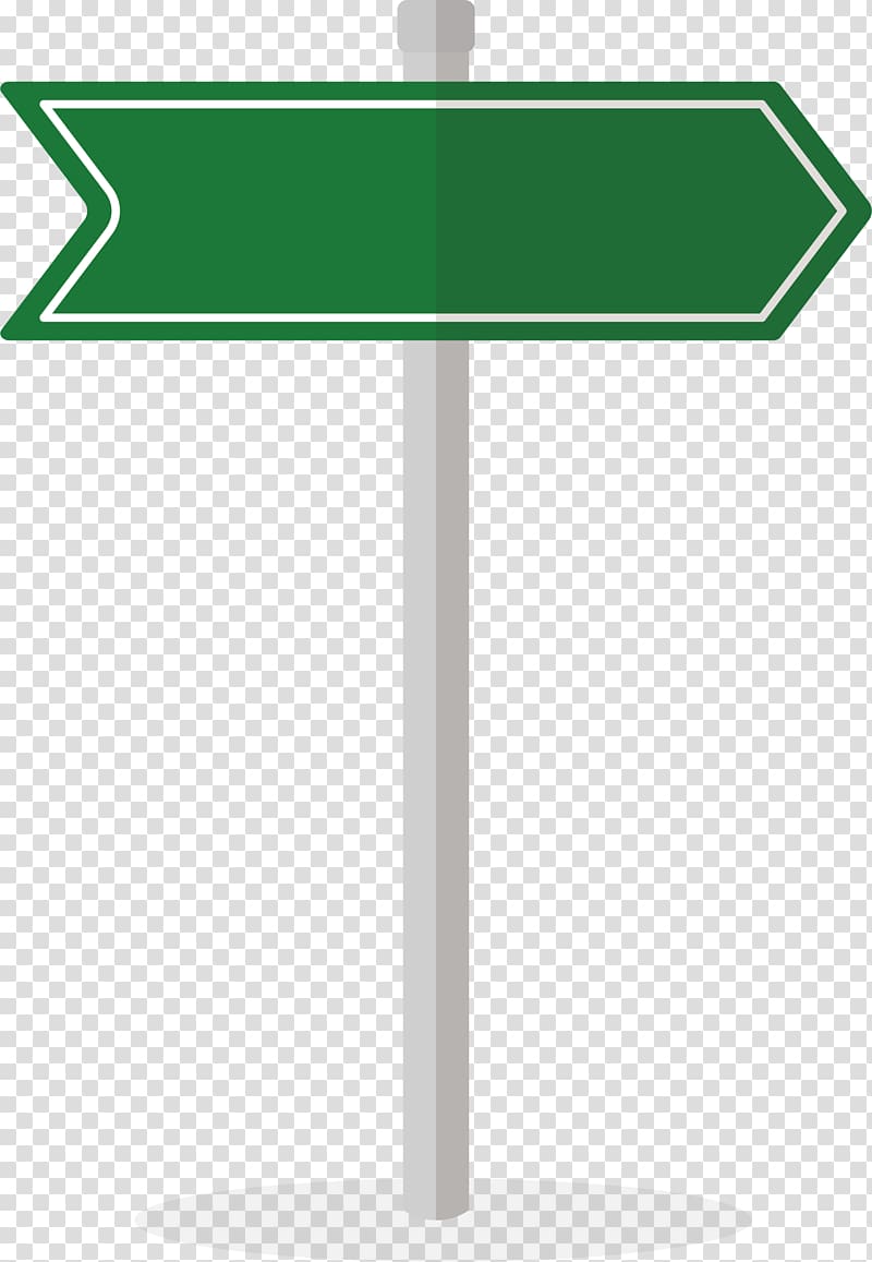 Green and white signage, Traffic sign Arrow Euclidean.