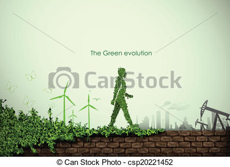 Clipart Vector of green world.