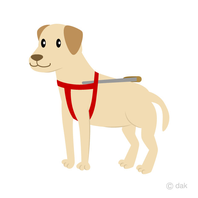 Guide Dog Clipart Free Picture｜Illustoon.