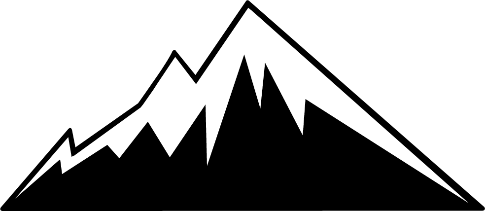 Mountain outline clip art.