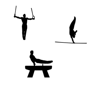 Free Vectors: Gymnastics Silhouette Free Vector.