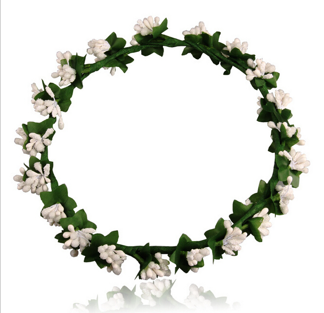 Woodland Flower Crown Hair Wreath,Braided Floral Hair Band,Hawaii.