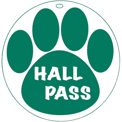 Hall Pass Clip Art.