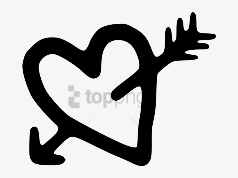 Free Png Download Heart And Arrow Drawing Png Images.