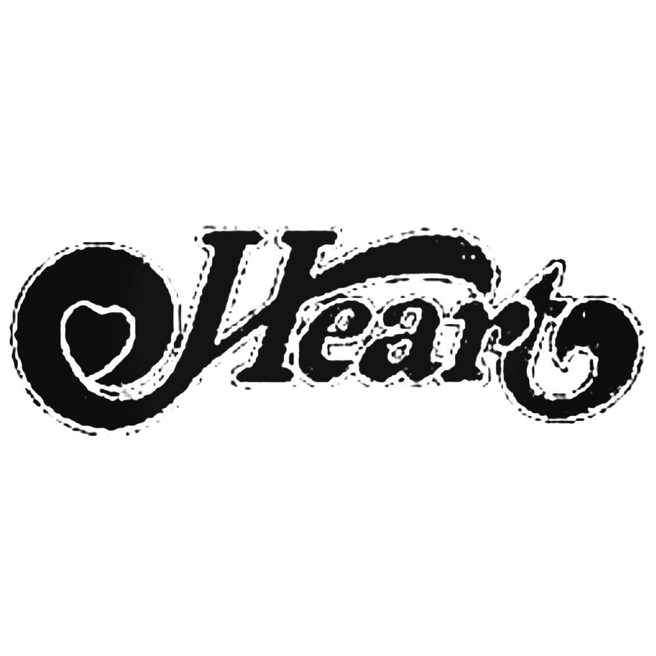 Heart Band Decal Sticker.