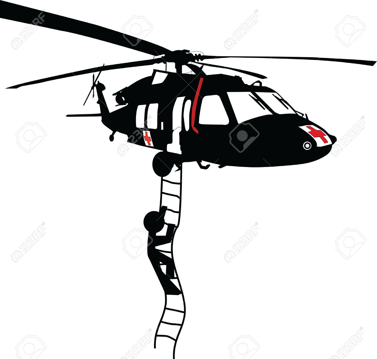 Rescue Helicopter Clipart.