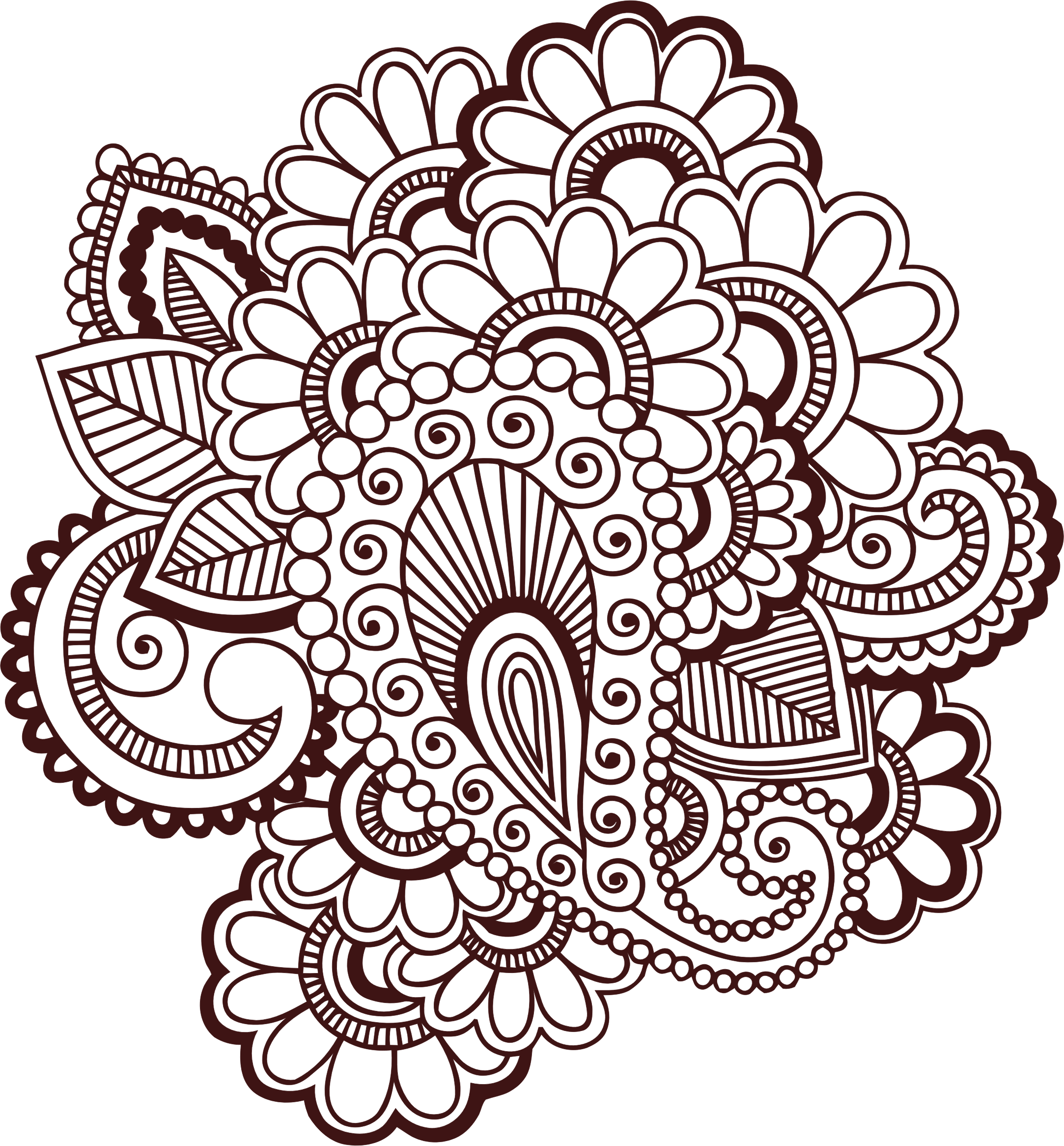 Henna clipart.