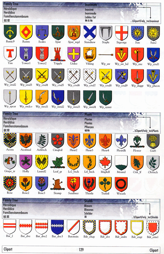 Corel Heraldry Clipart.