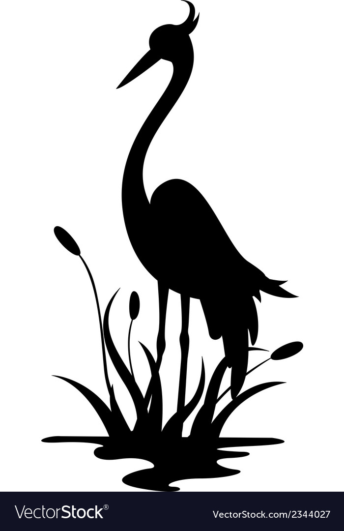 Beauty heron silhouette.