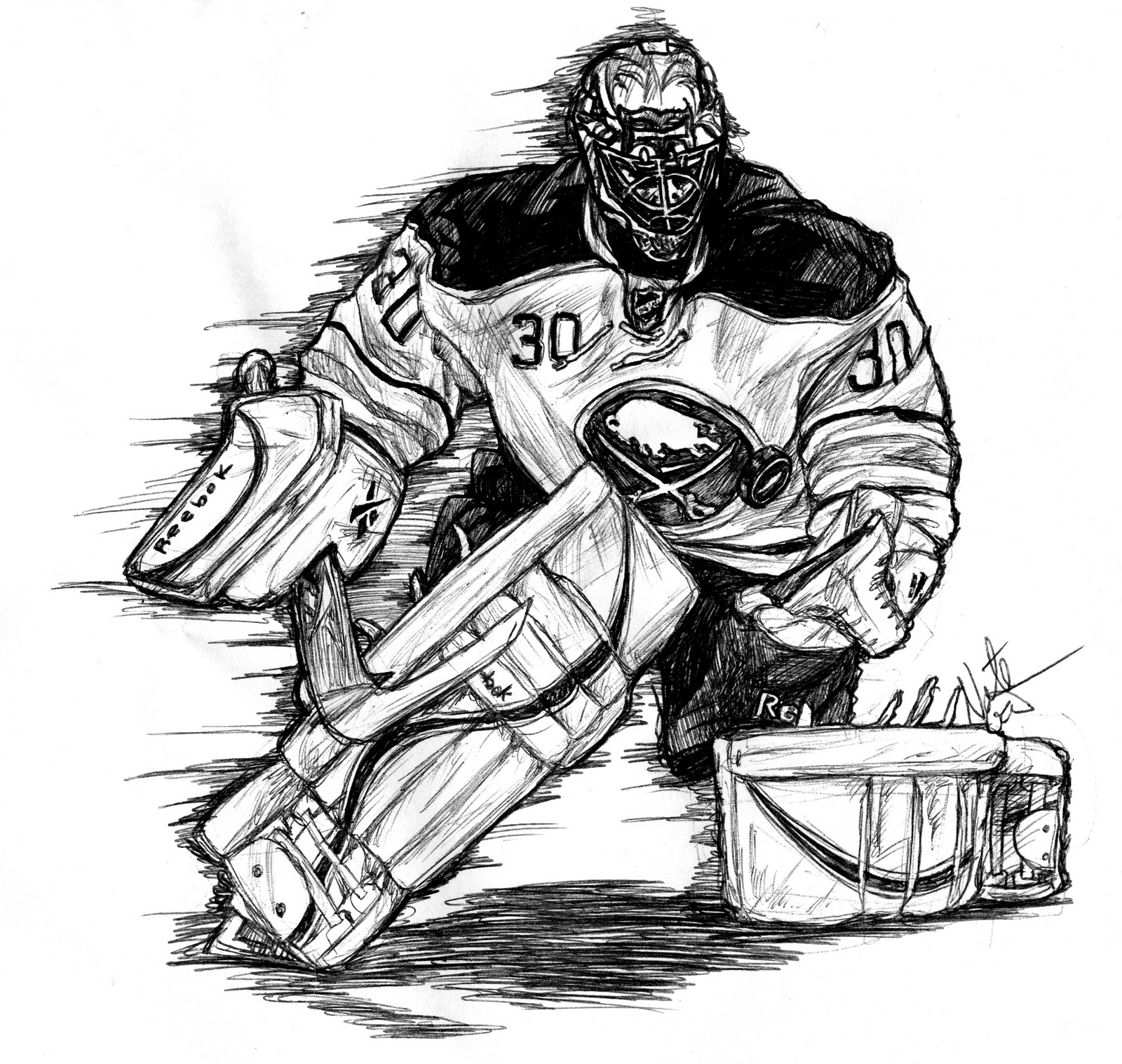 Hockey Goalie Clipart.