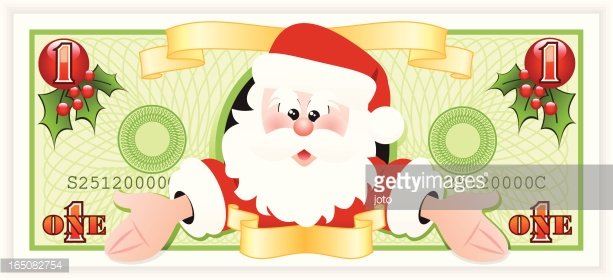 Holiday cash Clipart Image.