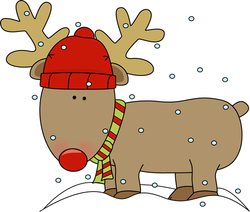 Holiday Reindeer Clip Art.