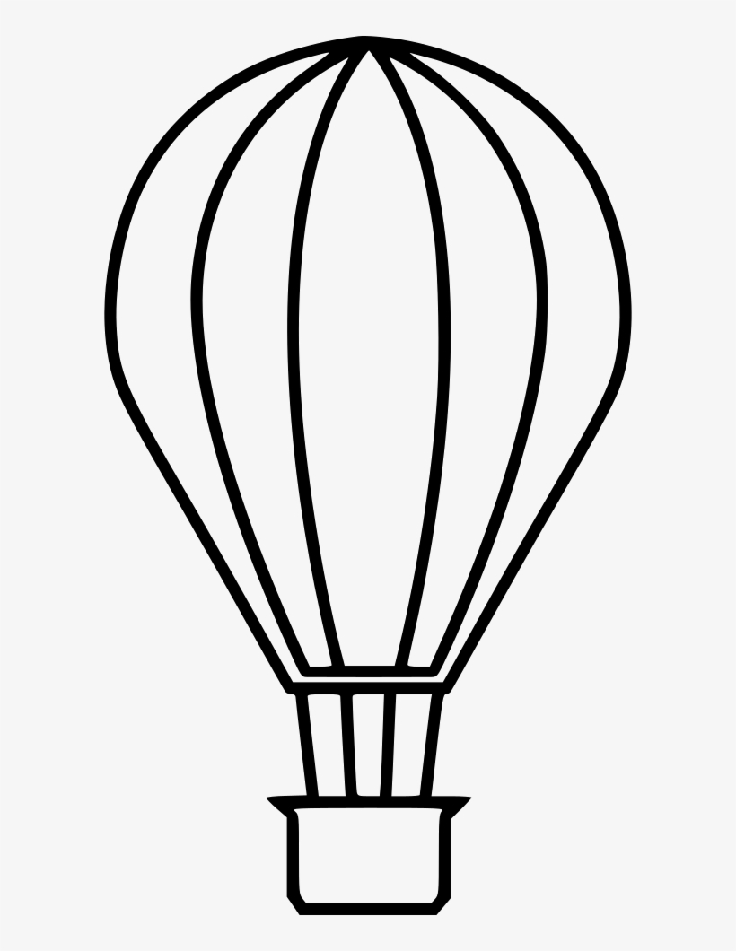 Hot Air Balloon Outline Png Clipart Down #446389.