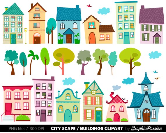 Neighborhood houses clipart » Clipart Station.