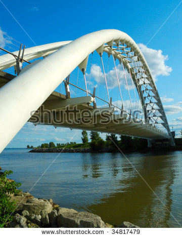 Suspension Bridge Humber Bay Park Toronto Stock Photo 45758365.