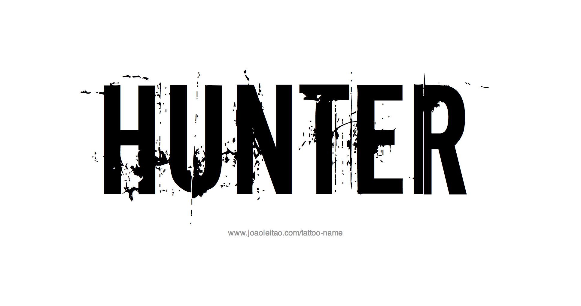 Hunter Name Tattoo Designs.