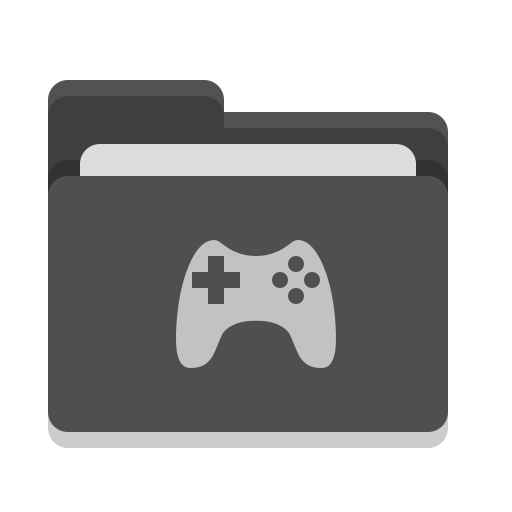 Folder, black, games Icon Free of Papirus Places.