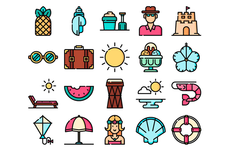 Freebie: The Tropical Icon Set (50 Icons, SVG & PNG).