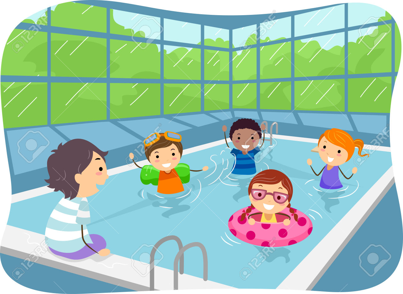 Swimming Pool Cartoon Images Free - Zwembad Stockafbeelding | Bodegawasuon