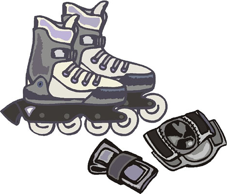 Roller Blades Clipart.