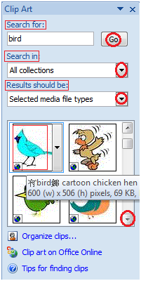 To Insert Clip Art in MS Word.