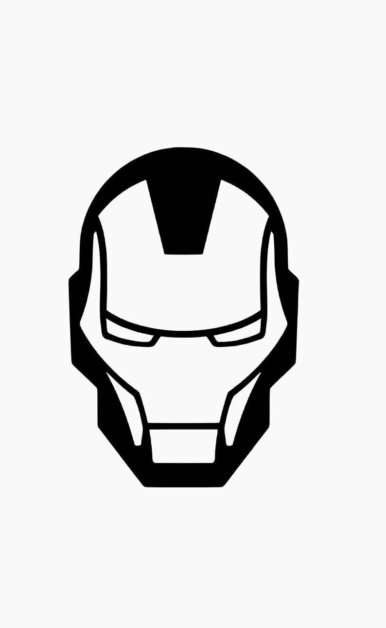 Iron Man mask decal.